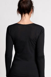 E Wool Long Sleeve with Lace Motif - Genevieve's Wardrobe